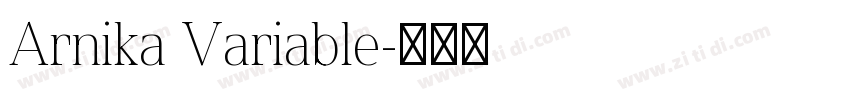 Arnika Variable字体转换